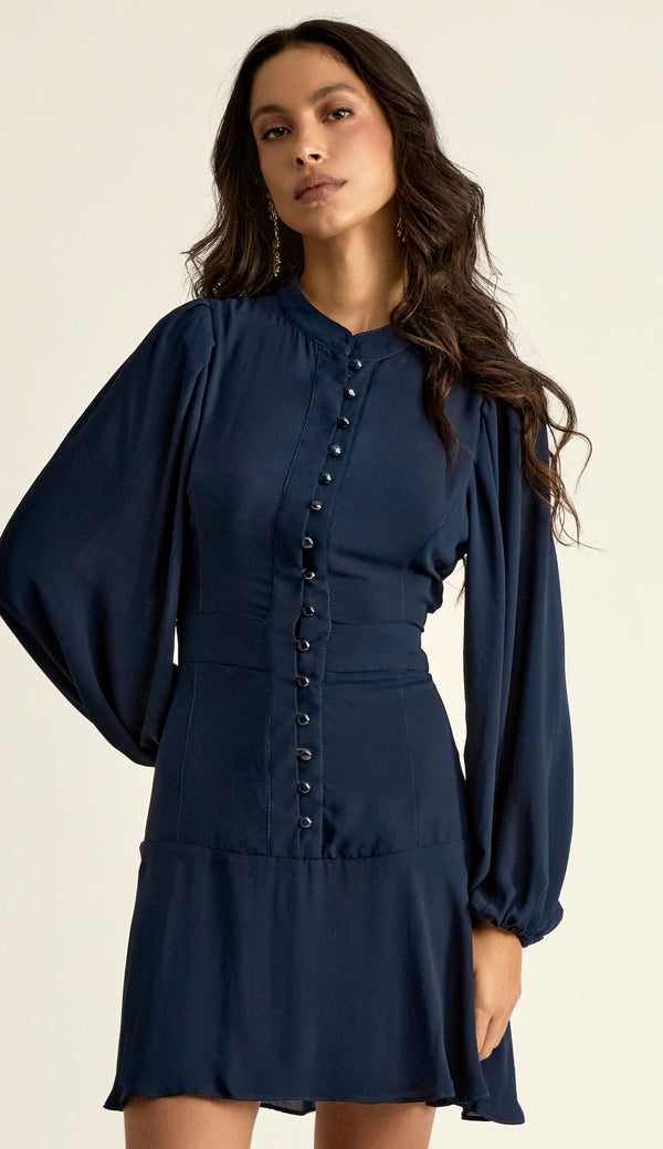 Vestido Curto Crepe Verbena | Laguna