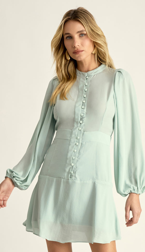 Vestido Curto Crepe Verbena | Laguna