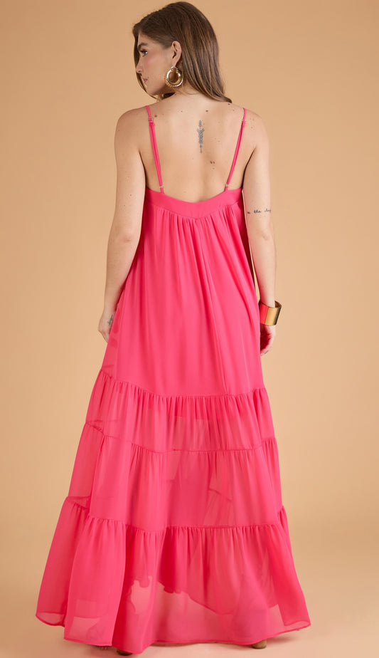 Vestido Carola Cereja