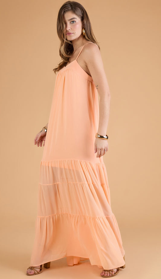 Vestido Carola Pêssego