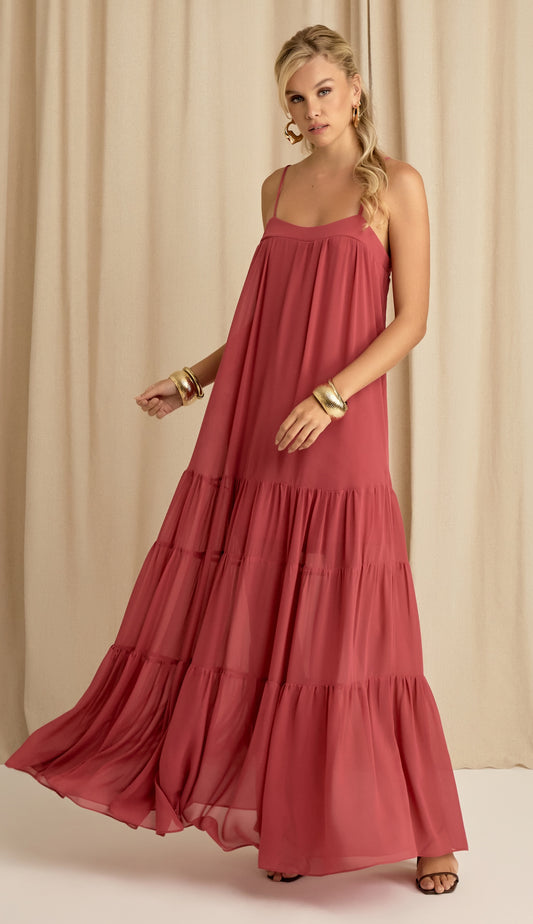 Vestido Carola Marsala