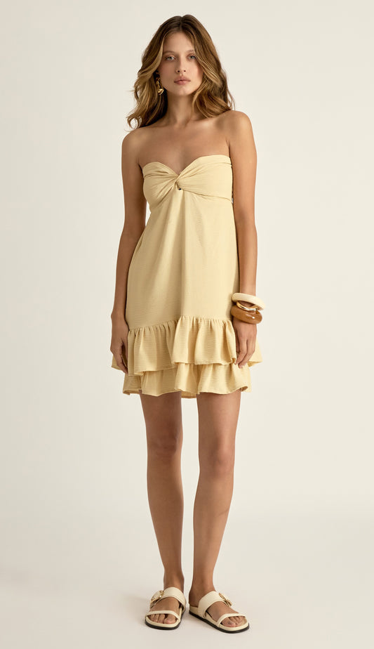 Vestido Elenice Manteiga