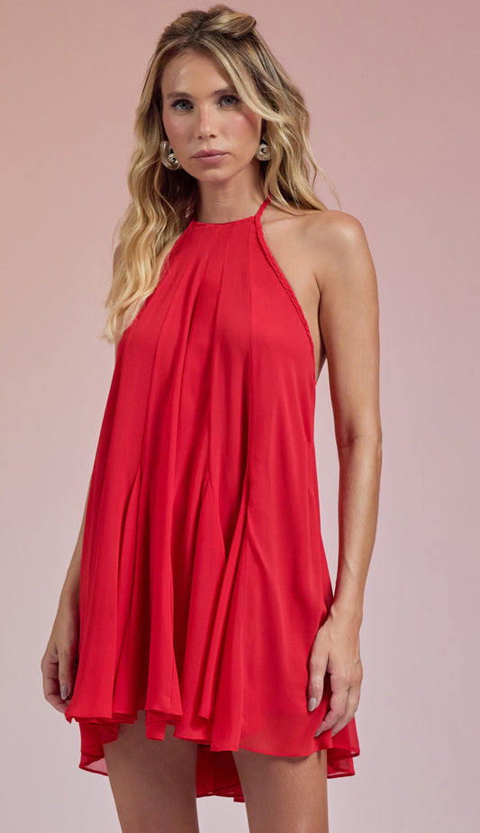 Vestido Salete Cereja