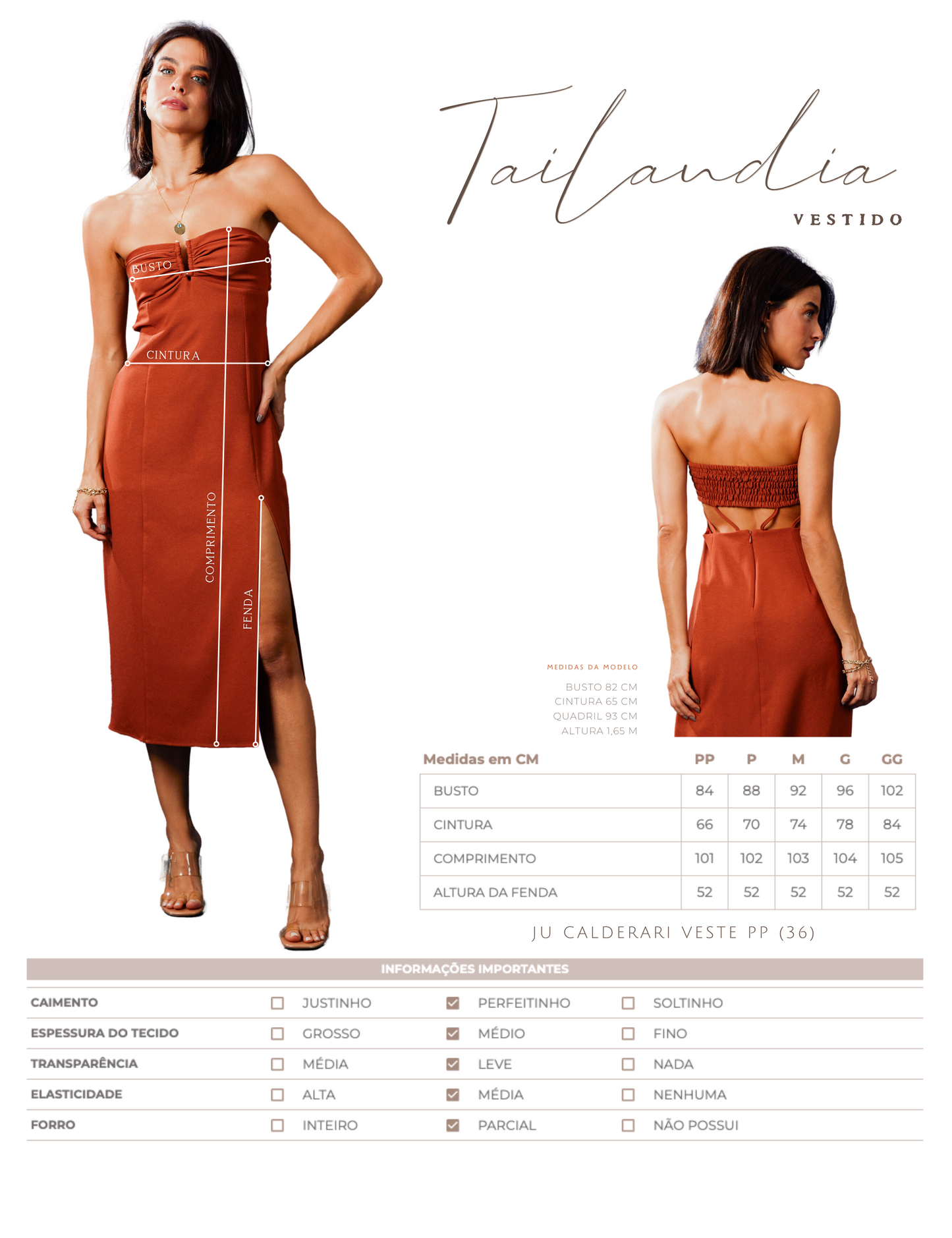 Vestido Tailândia Caramelo