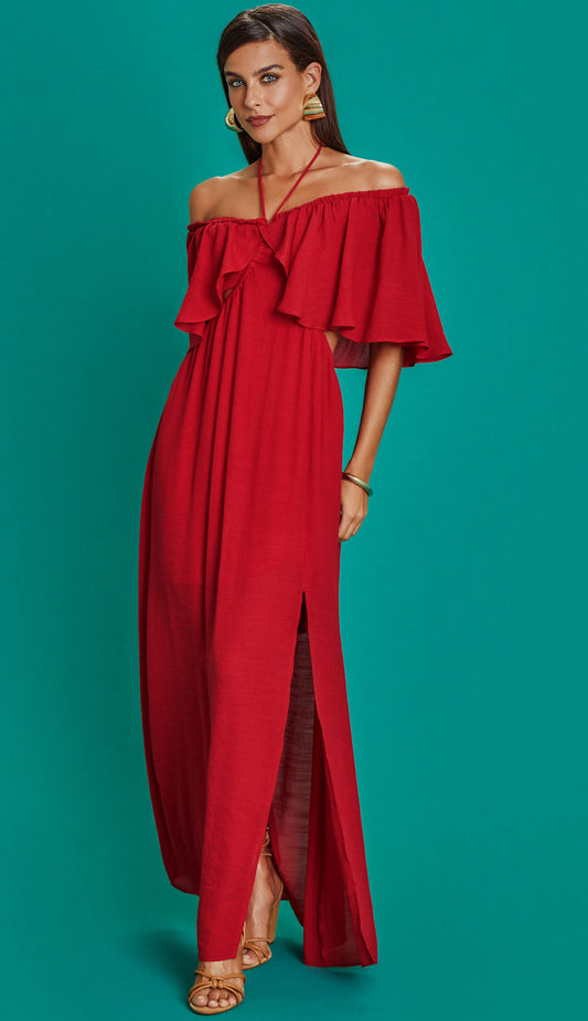 Vestido Alessandra Cereja