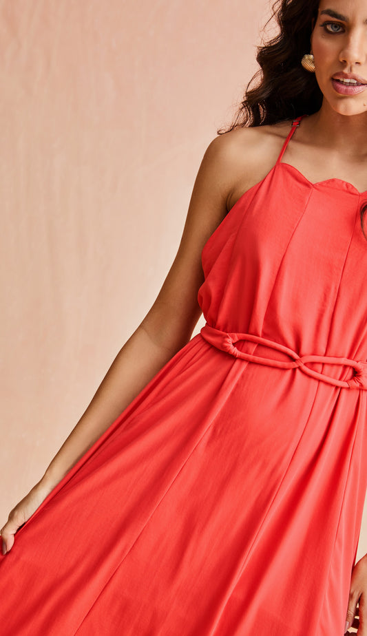 Vestido Ariele Cereja