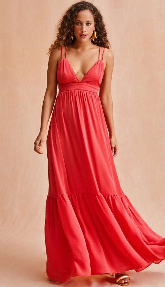 Vestido Eleonora Cereja