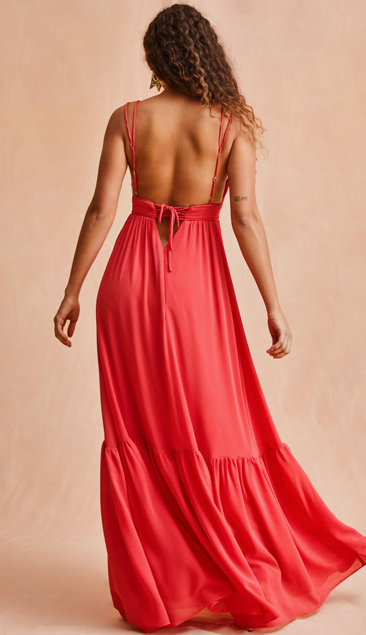 Vestido Eleonora Cereja