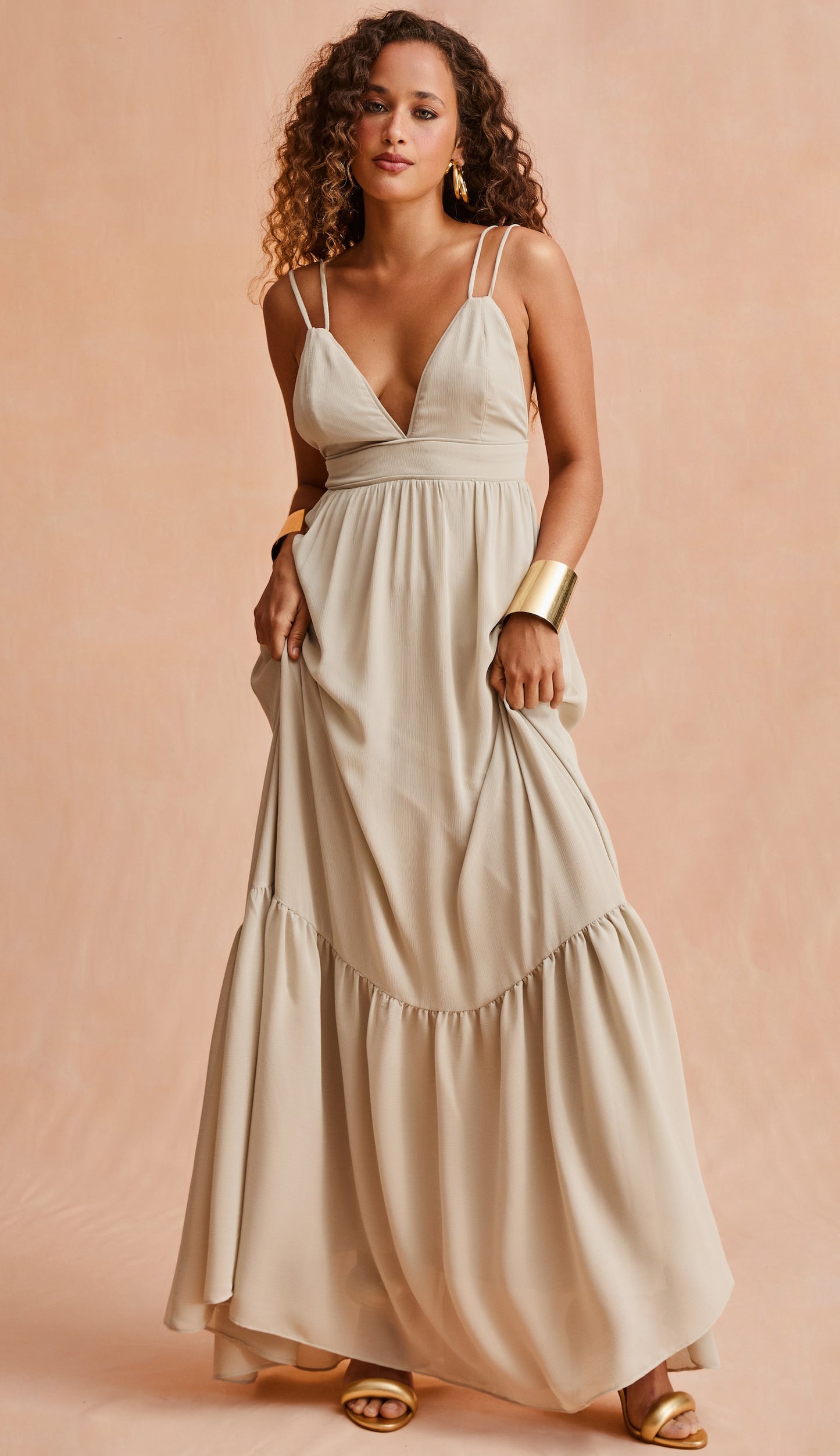 Vestido Eleonora Cinza