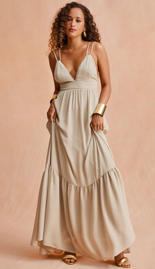 Vestido Eleonora Cinza