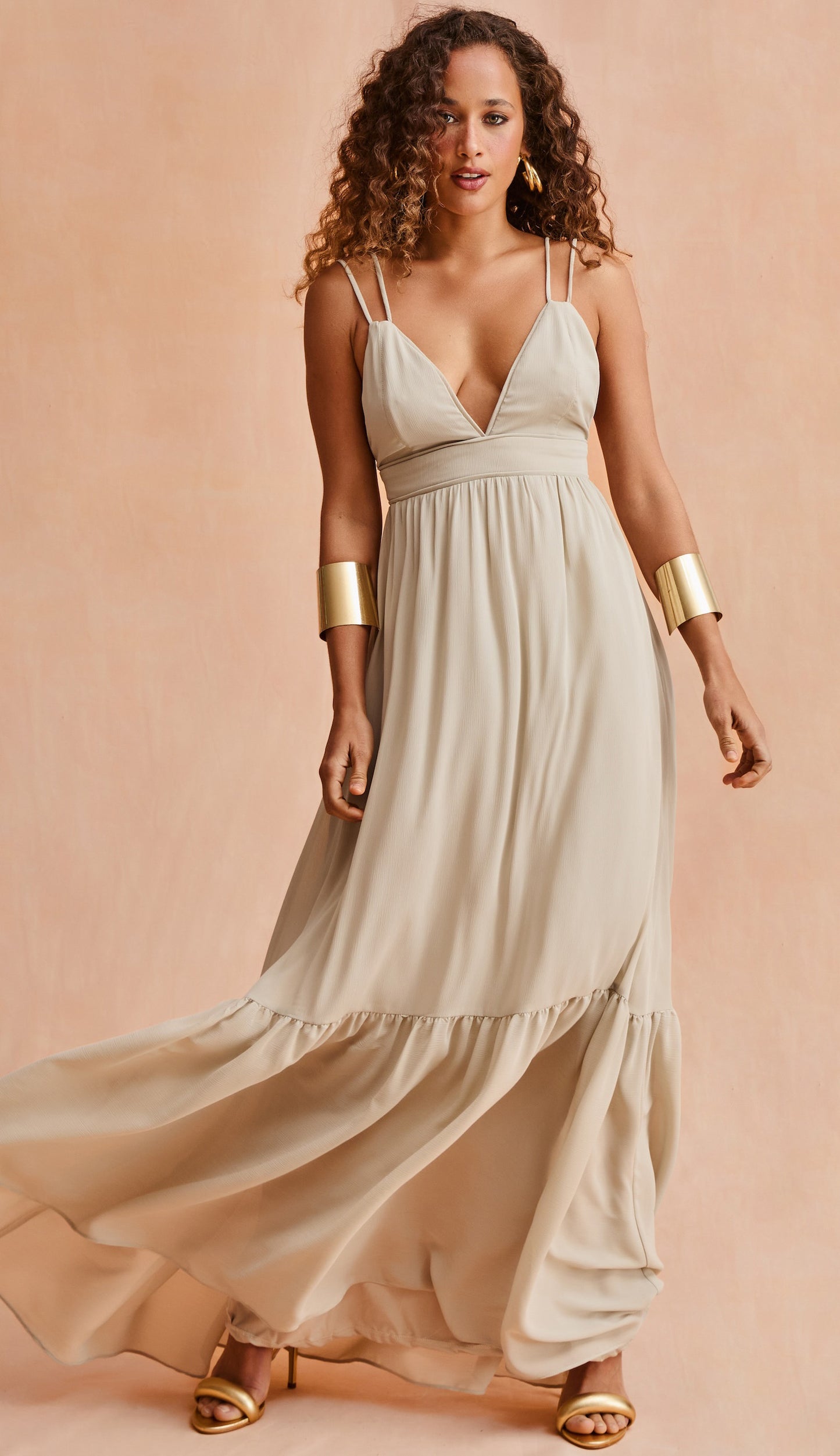 Vestido Eleonora Cinza