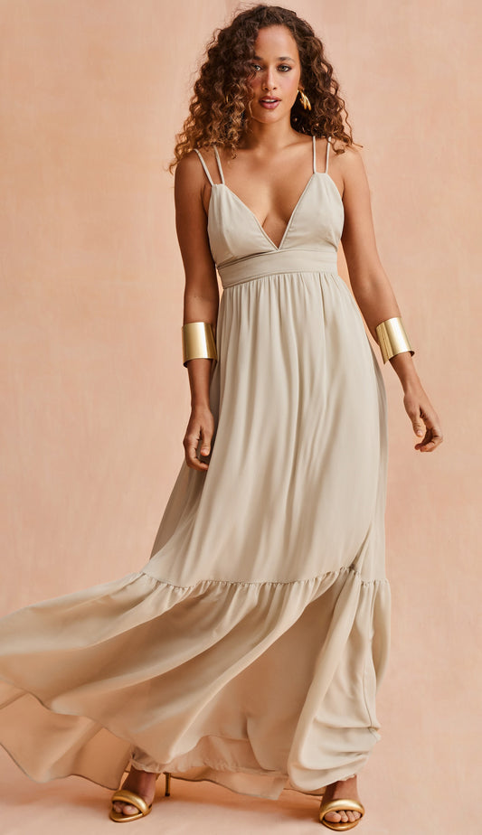 Vestido Eleonora Cinza