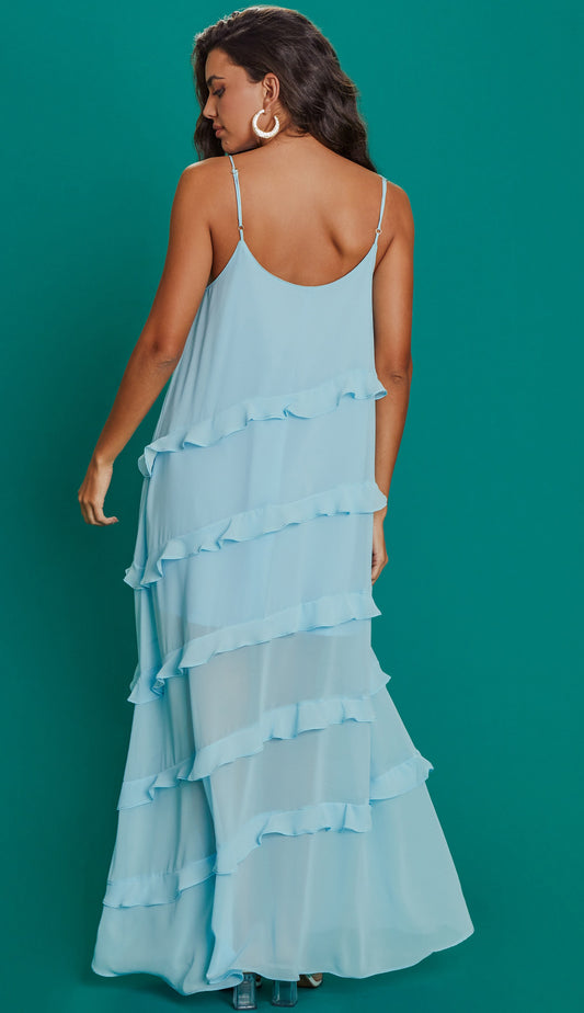 Vestido Fragrância Azul