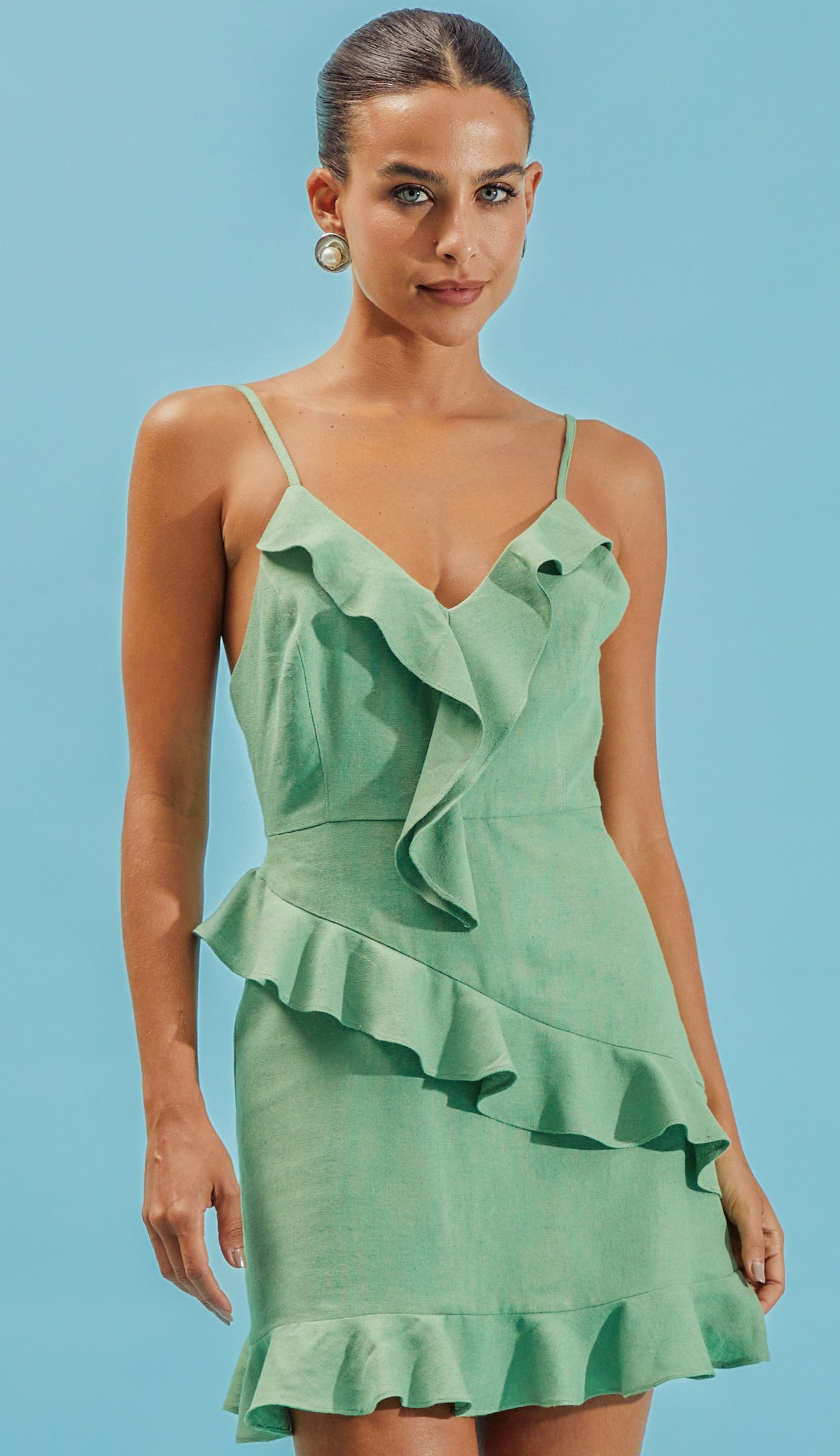 Vestido Jessica Flores Verde