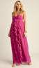 Vestido Longo Festa Crepe Babados Jamine Ameixa | Laguna - Vestido Jamine Ameixa