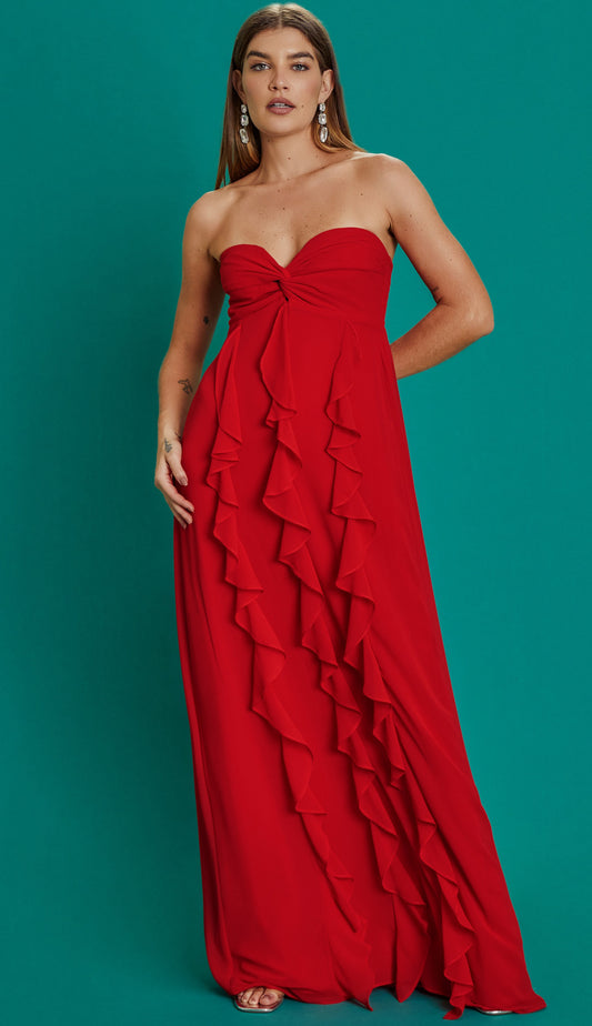Vestido Jamine Cereja