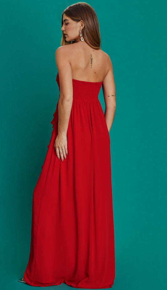 Vestido Jamine Cereja