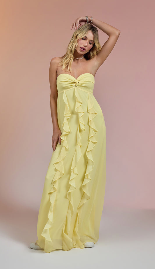 Vestido Jamine Manteiga