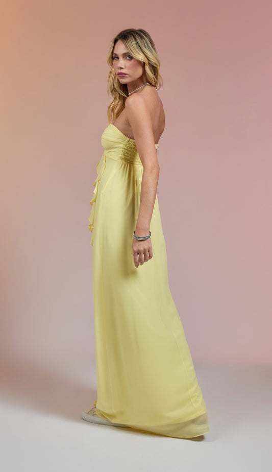 Vestido Jamine Manteiga