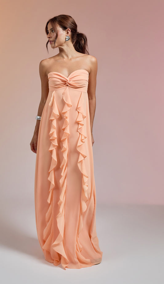 Vestido Jamine Pêssego