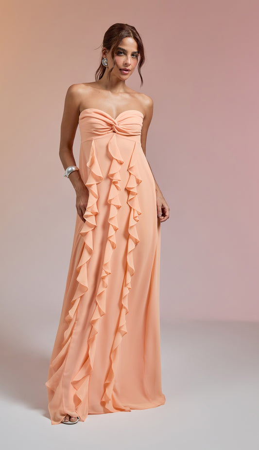 Vestido Jamine Pêssego