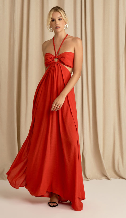 Vestido Larissa Cereja