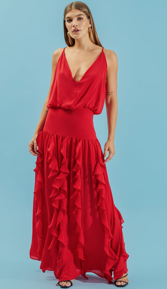Vestido Lizzie Cereja