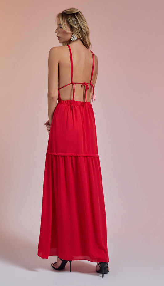 Vestido Natasha Cereja