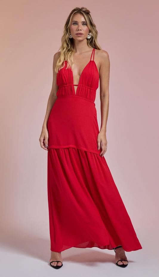 Vestido Natasha Cereja