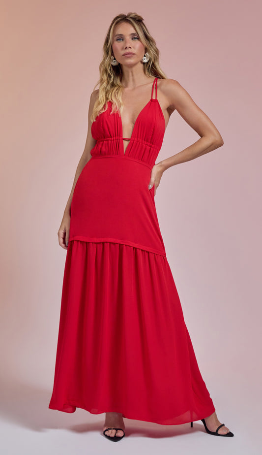 Vestido Natasha Cereja
