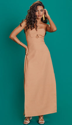 Vestido Nádia Caramelo