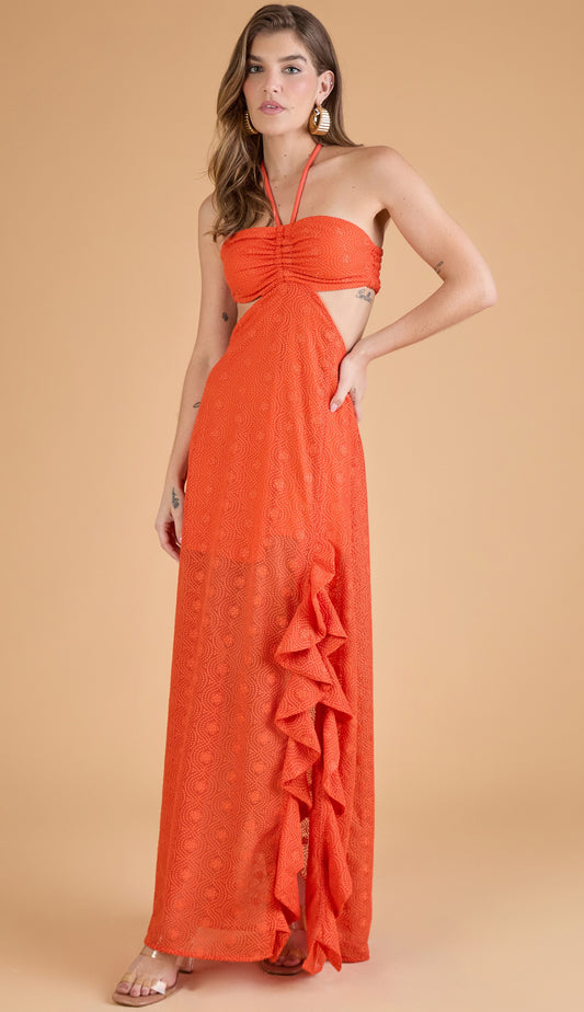 Vestido Nuria Laranja