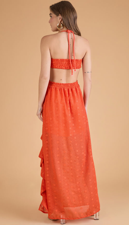 Vestido Nuria Laranja
