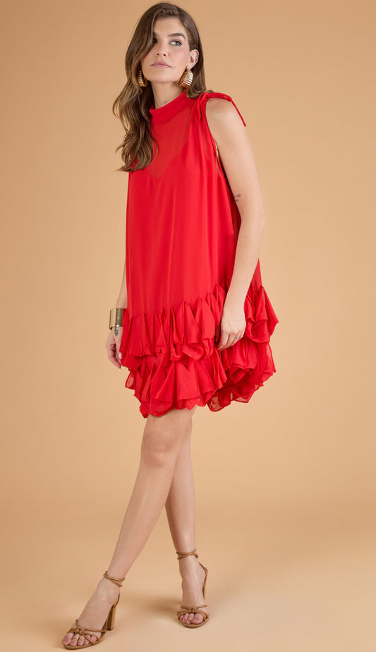 Vestido Nubia Cereja