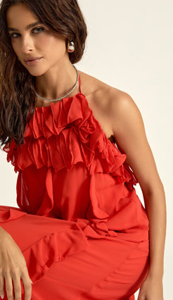 Vestido Nair Cereja