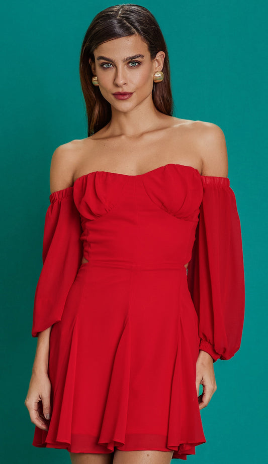 Vestido Penélope Cereja