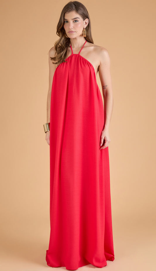 Vestido Amiga Cereja