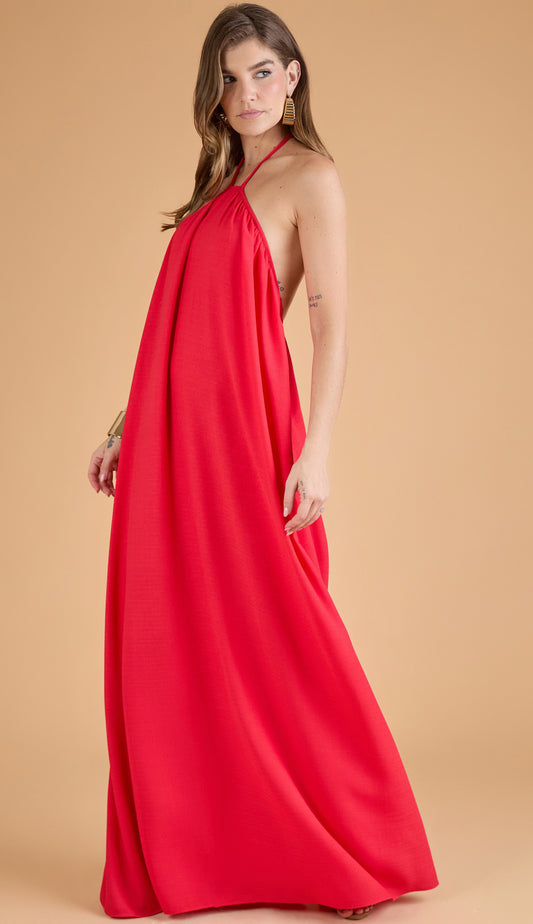 Vestido Amiga Cereja