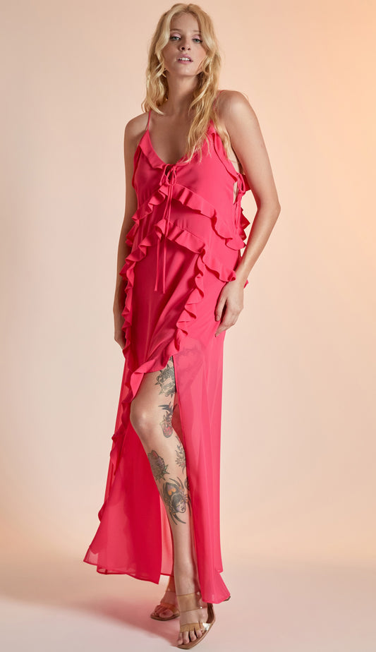 Vestido Anne Framboesa