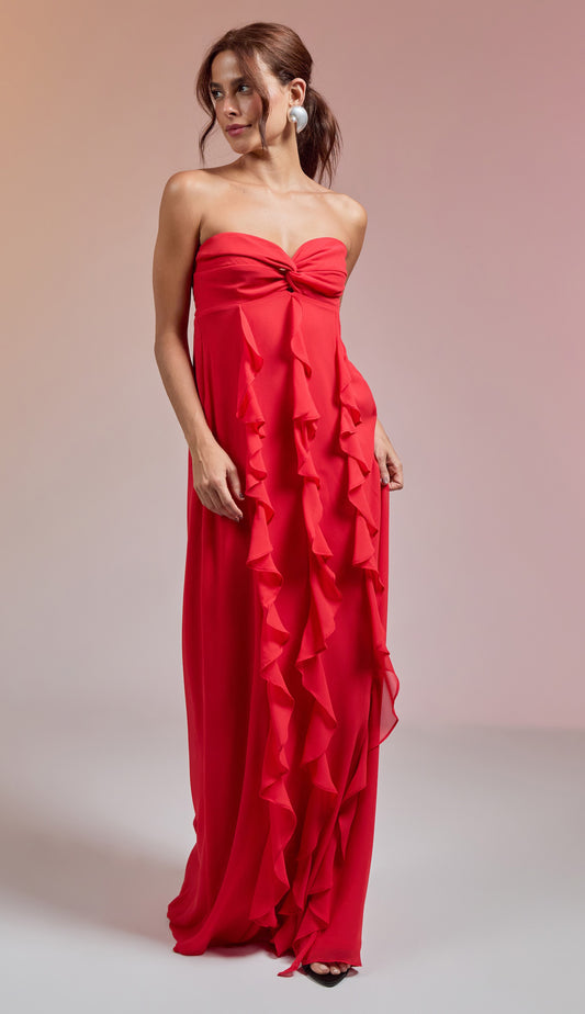 Vestido Jamine Cereja