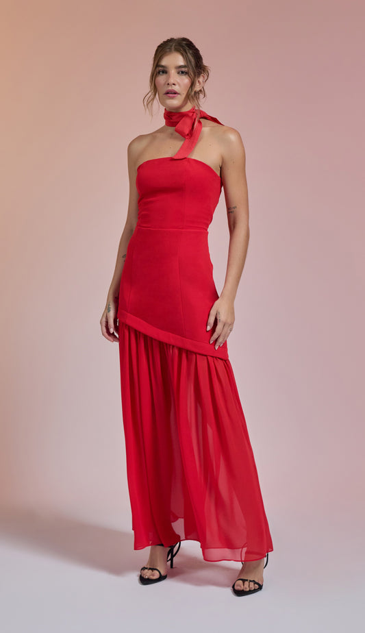 Vestido Beverly Cereja