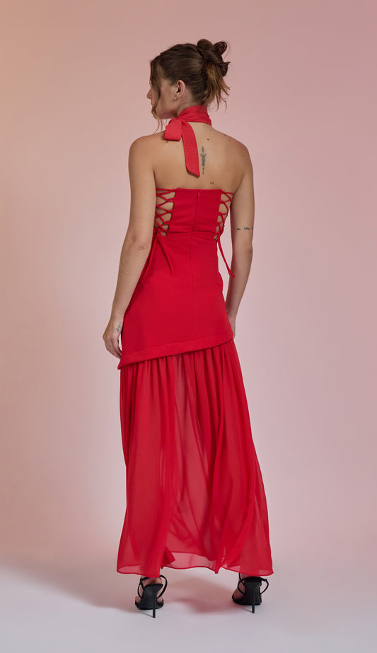 Vestido Beverly Cereja