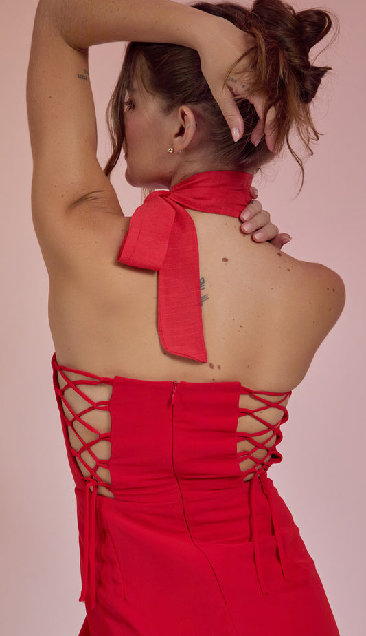 Vestido Beverly Cereja