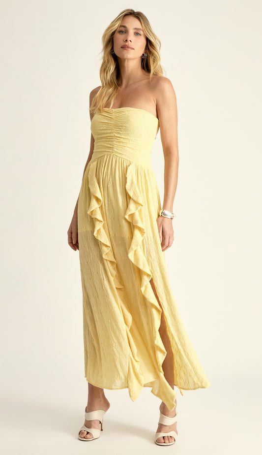 Vestido Beatrice Manteiga