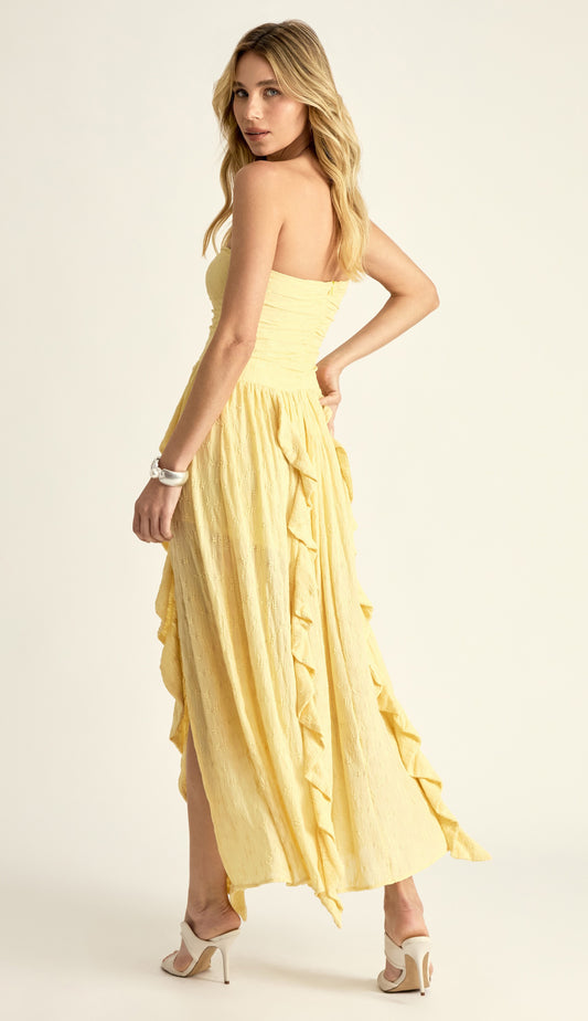 Vestido Beatrice Manteiga