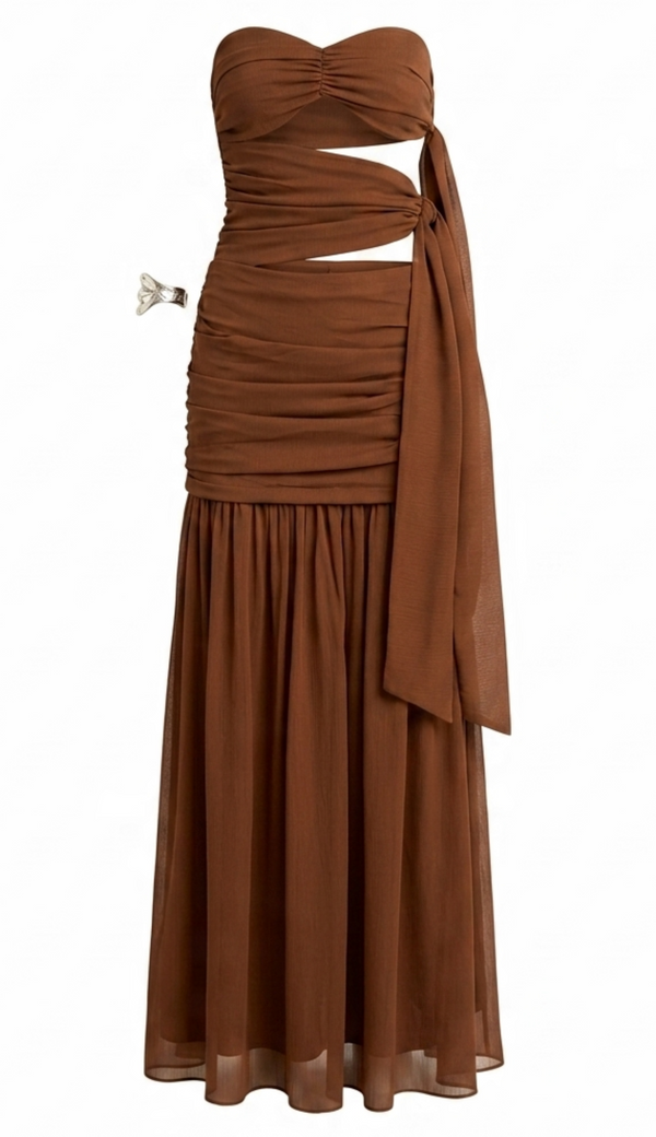 Vestido Longo Festa Crepe Chiffon Corina | Laguna