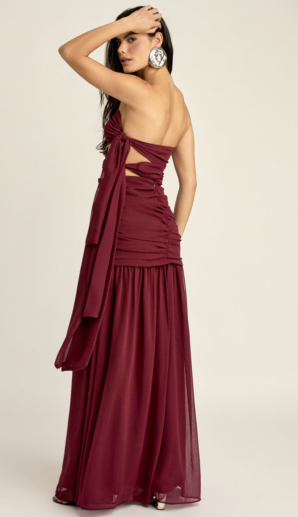 Vestido Longo Festa Crepe Chiffon Corina | Laguna