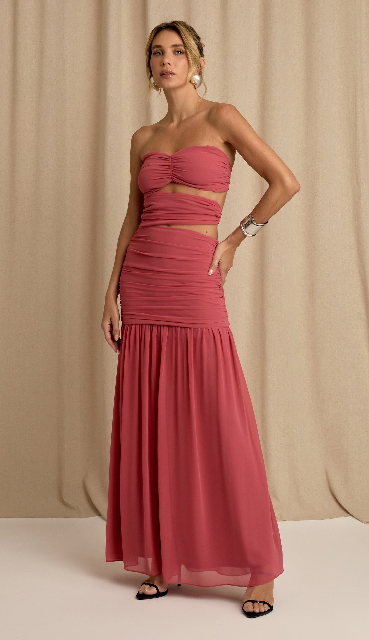Vestido Corina Cereja