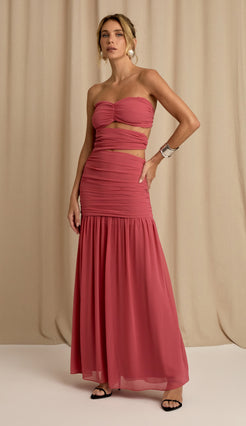 Vestido Corina Cereja