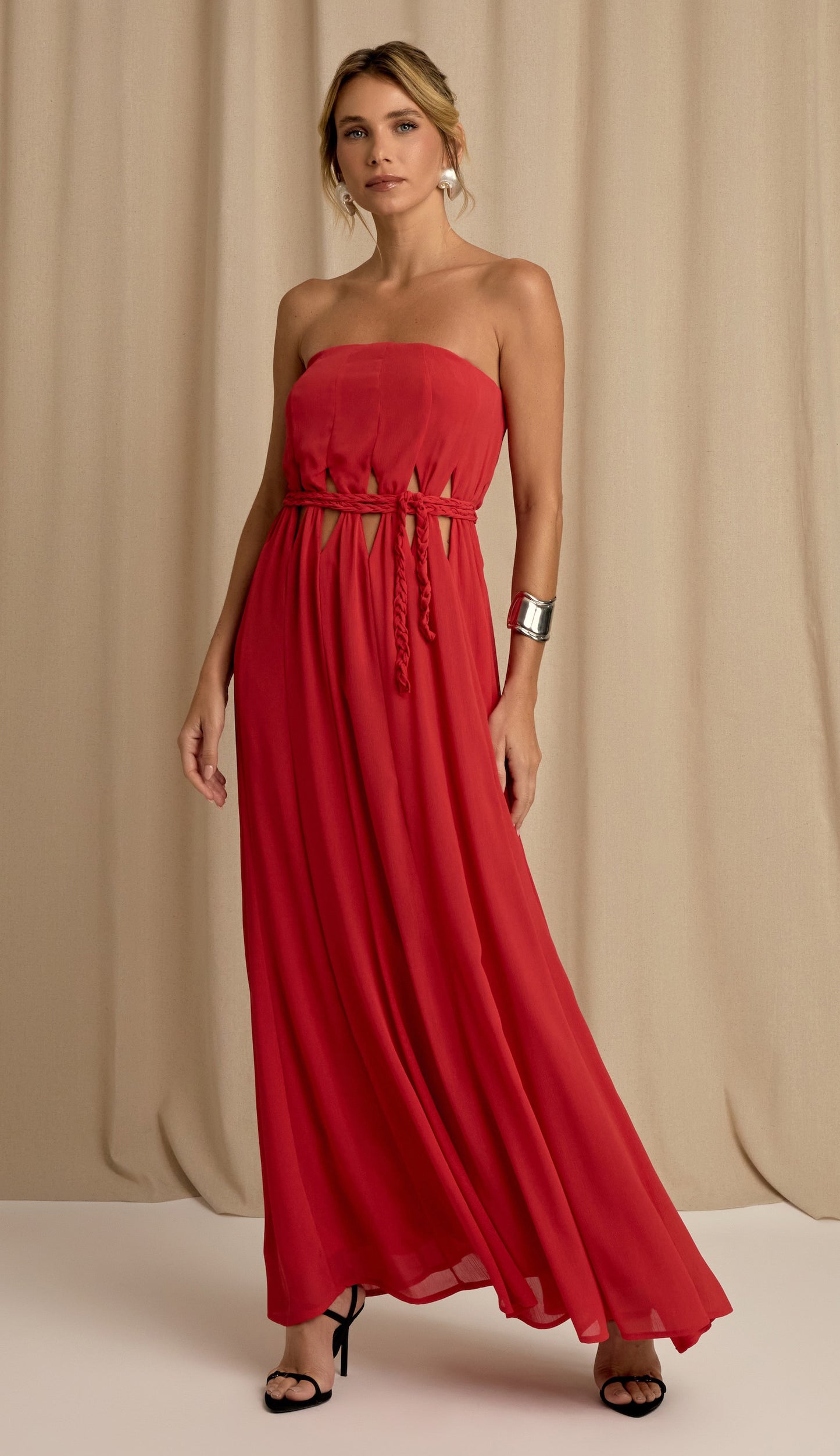Vestido Celina Cereja